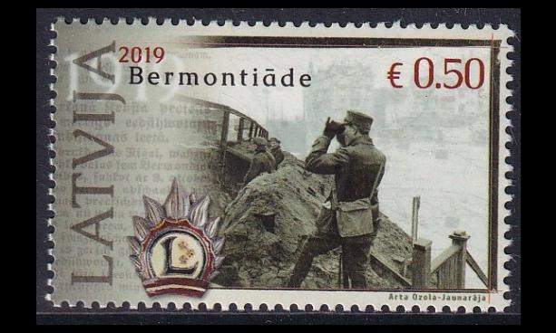 Latvia 1089 ** Voitto Bermondt-armeijasta 100v (2019)