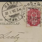 Saksalainen kukkakortti Viipurista 1902 Hankoon - pikkukuva 2