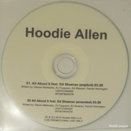 Hoodie Allen • All about It PROMO CDr-Single