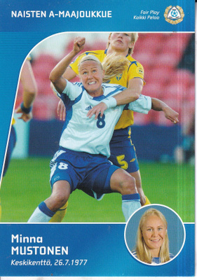 Minna Mustonen. Jalkapallo. Naisten A - maajoukkue  . e279