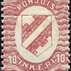1920 Pohjois-Inkeri 10 p punainen * LaPe P-I 2 liimakepaloja - pikkukuva 1