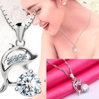 800 .. 925 Sterling Silver Double Dolphin .. Kaulakoru - pikkukuva 4