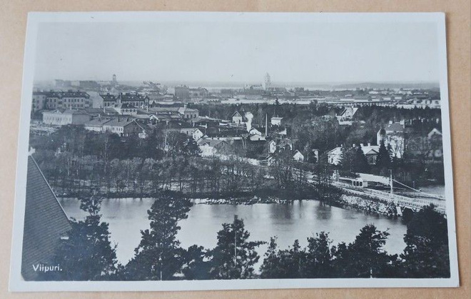 Viipuri, panoraama yli kaupungin, mv vkpk, p. 1928
