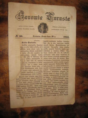 Sanomalehti  Sanomia Turusta  26.7.1853