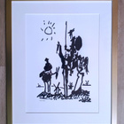Pablo Picasso Don Quijote, grafiikka, kehystetty - pikkukuva 1