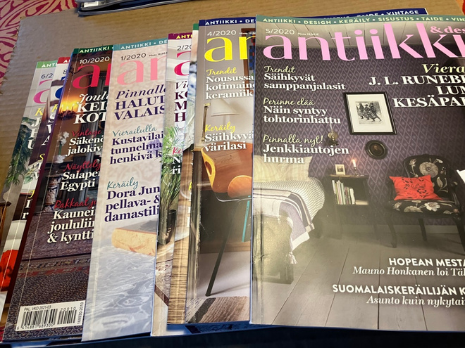 ANTIIKKI & DESIGN LEHDET 2020 9 KPL HYVÄT