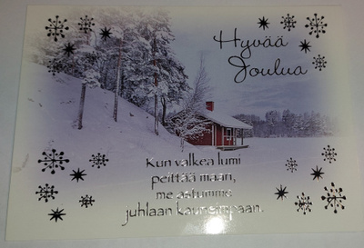 Hopea/Kultafolioitu joulukortti