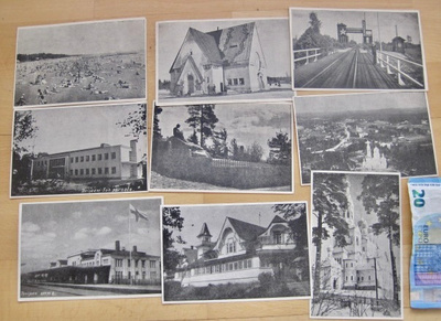 9 VANHAA Postikorttia Terijoki Rautatie Asema ym 1930-l
