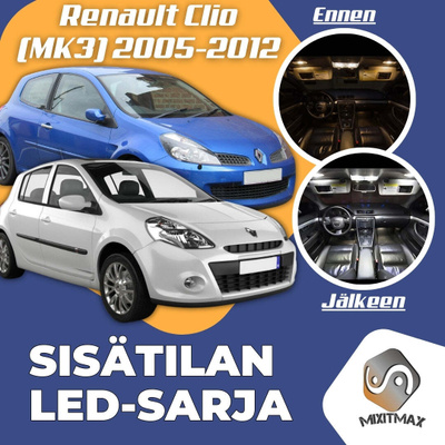 Renault Clio III Sisätilan LED-sarja 14-osainen