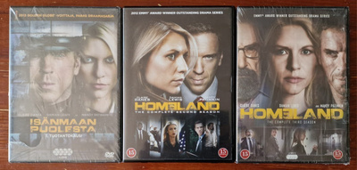 ISÄNMAAN PUOLESTA - HOMELAND kaudet 1 - 3  ja 5 - DVD Boxit