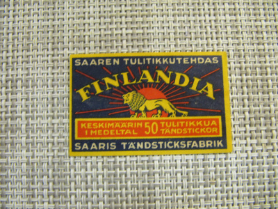 Tulitikkuetiketti Finlandia .