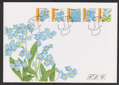 FDC 2002 Kukkia 0,05 € ja 0,10 € ( 2 FDC-kuorta )