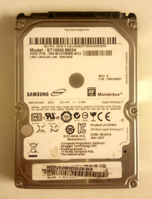 Samsung Momentus 1TB 2,5" 5400RPM sata kovalevy
