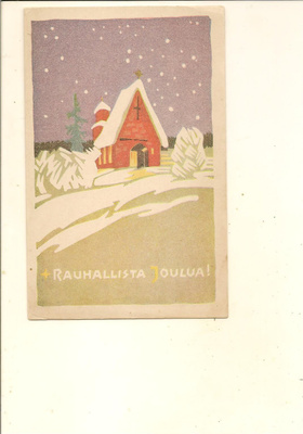 VANHA JOULUKORTTI ,,,, KULKEMATON