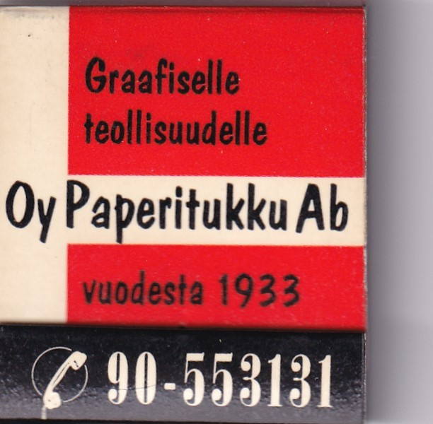 Oy Paperitukku Ab vuodesta 1933  b675
