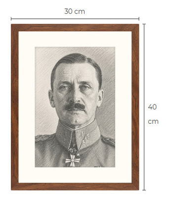Uusi Mannerheim art print kehystetty 30 cm x 40 cm