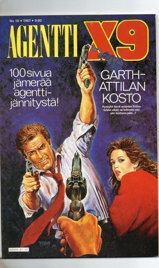 Agentti X9 n:o 10 1987 Garthattilan kosto.