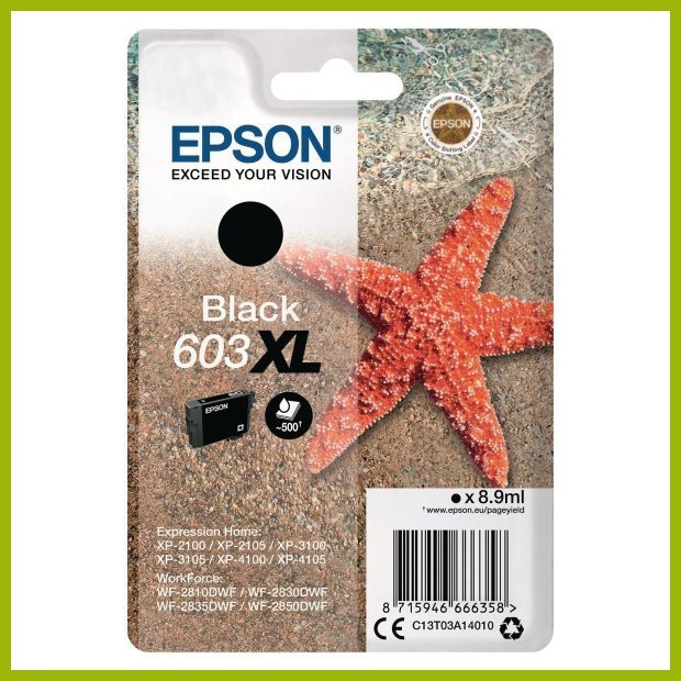 Epson Black 603XL mustepatruuna - 02.2025