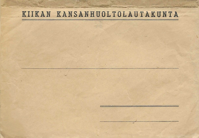 KIIKAN KANSANHUOLTOLAUTAKUNTA KIRJEKUORI KÄYTTÄMÄTÖN