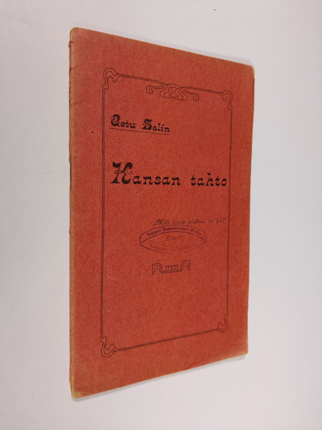 Eetu Salin : Kansan tahto eli tuomiopäivän saarna : Puhe ...