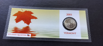 US State Quarters, Vermont 2001 kortissa, UNC