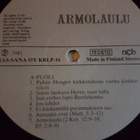 Armolaulu Kari Tikan sävellyksiä LP Gospel - pikkukuva 3