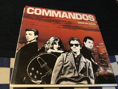 Commandos EDGE of town Lp Suomi press Austin Records 1986