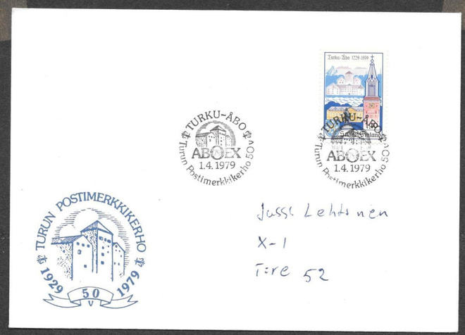 Turku - Turun postimerkkikerho 50v 1.4.1979