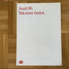 Esite Audi 80 B3 Tekniset tiedot 1991 - pikkukuva 1
