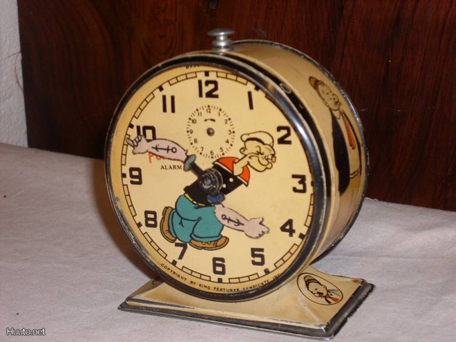 popeye alarm kipparikalle herätyskello 30 luku