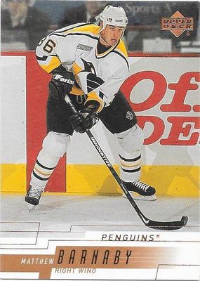 2000-01 Upper Deck #141 Matthew Barnaby Pittsburgh Pens Goon