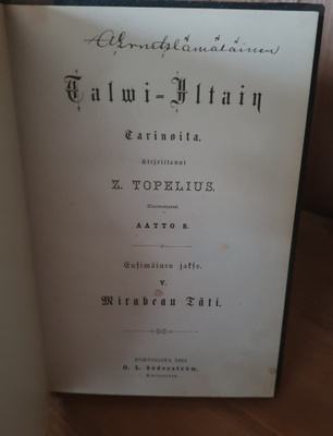 Sakari Topelius:Mirabeau täti vuodelta 1882