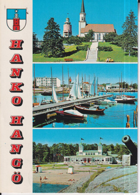 Hanko - Hangö, sommitelmapostikortti , vaakuna , e111
