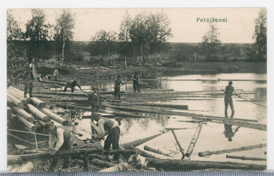 Petäjävesi tukinuittoa