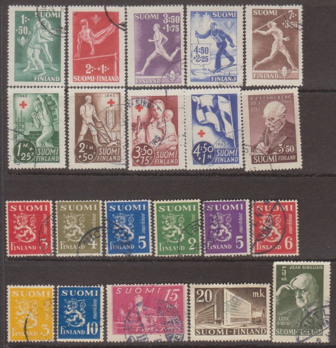 v.1945 Merkit leimattuna