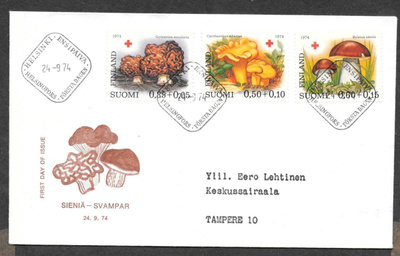 Punainen risti 1974 FDC (LAPE 752-754)