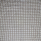 Beige ruudullinen puuvilla tikkikangas 150x110cm - pikkukuva 1