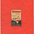 Vienti Tulitikkuetiketti WINNER Kokon 7 cm X 11 cm - pikkukuva 1