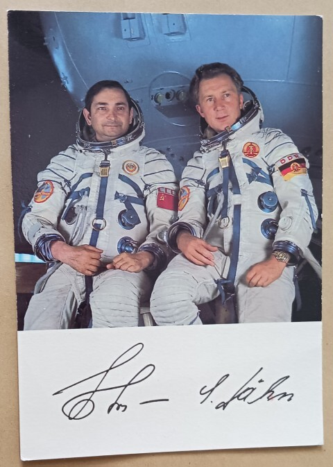 Avaruuslentäjät Waleri Bykowski & Sigmund Jähn + pain. sign.