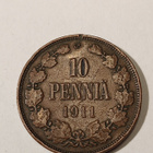* 10 penniä * 1911 * Copper/Kupari *1+ - pikkukuva 1