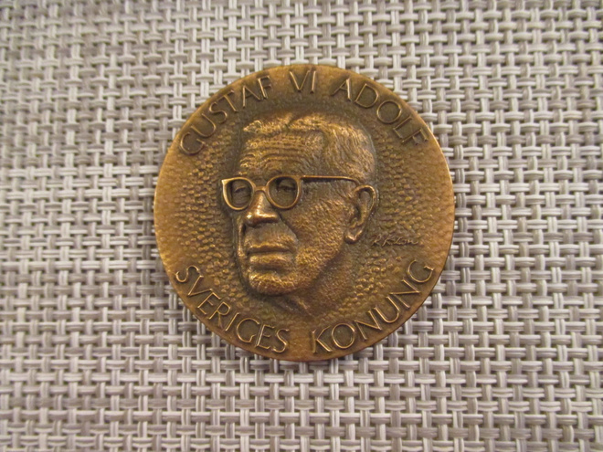 Gustaf VI Adolf Sveriges Konung mitali 1972.