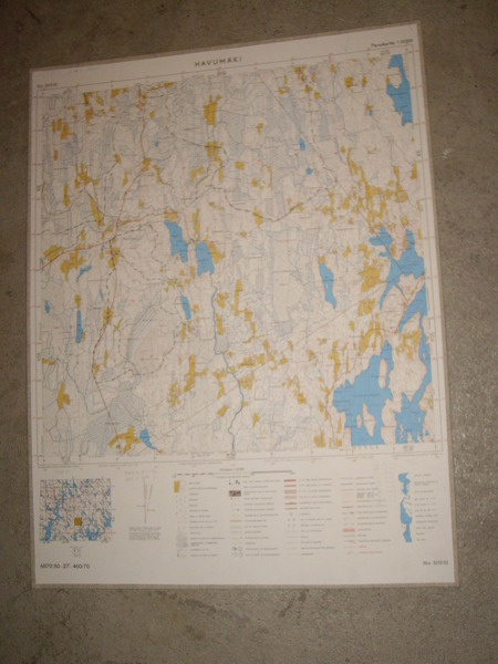 Havumäki Topografinen kartta 72x54cm