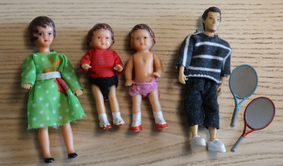 Lundby nukkekodin asukkaat (vintage)