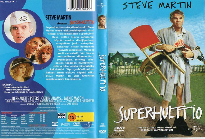 superhulttio	(617)	UUSI	-FI-	DVD	suomik.		steve martin	1979
