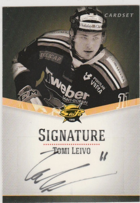 2012/13 Cardset Signature Tomi Leivo , Saipa