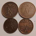 Kupari 5 p 1875 , 1908 ja kupari 10 p 1911, 1916. - pikkukuva 2