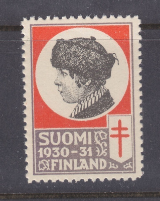 1930 TUB joulumerkki postituoreena.