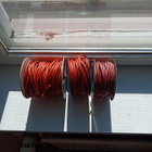 Muovinaru, ainakin yli 40m. 4mm & 3.5mm, punainen. - pikkukuva 1