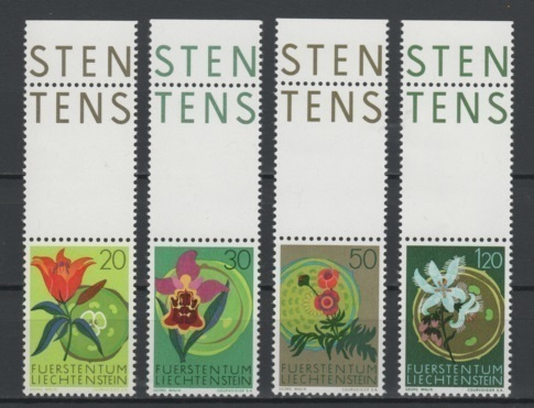 (S0595) LIECHTENSTEIN, 1970 (Native Flowers). MNH**