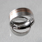 Kaksi Terässormusta - 20 mm, jossa kullatut urat ja 19 mm - pikkukuva 1